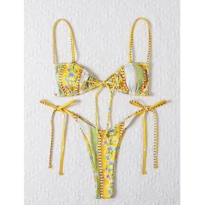 SHEIN Small Yellow Detail Bikini